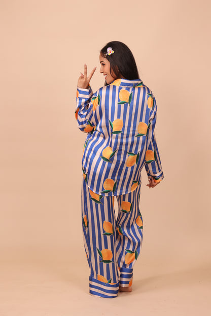 Lemon cello Wide Leg PJ Set | Masha at Broadway