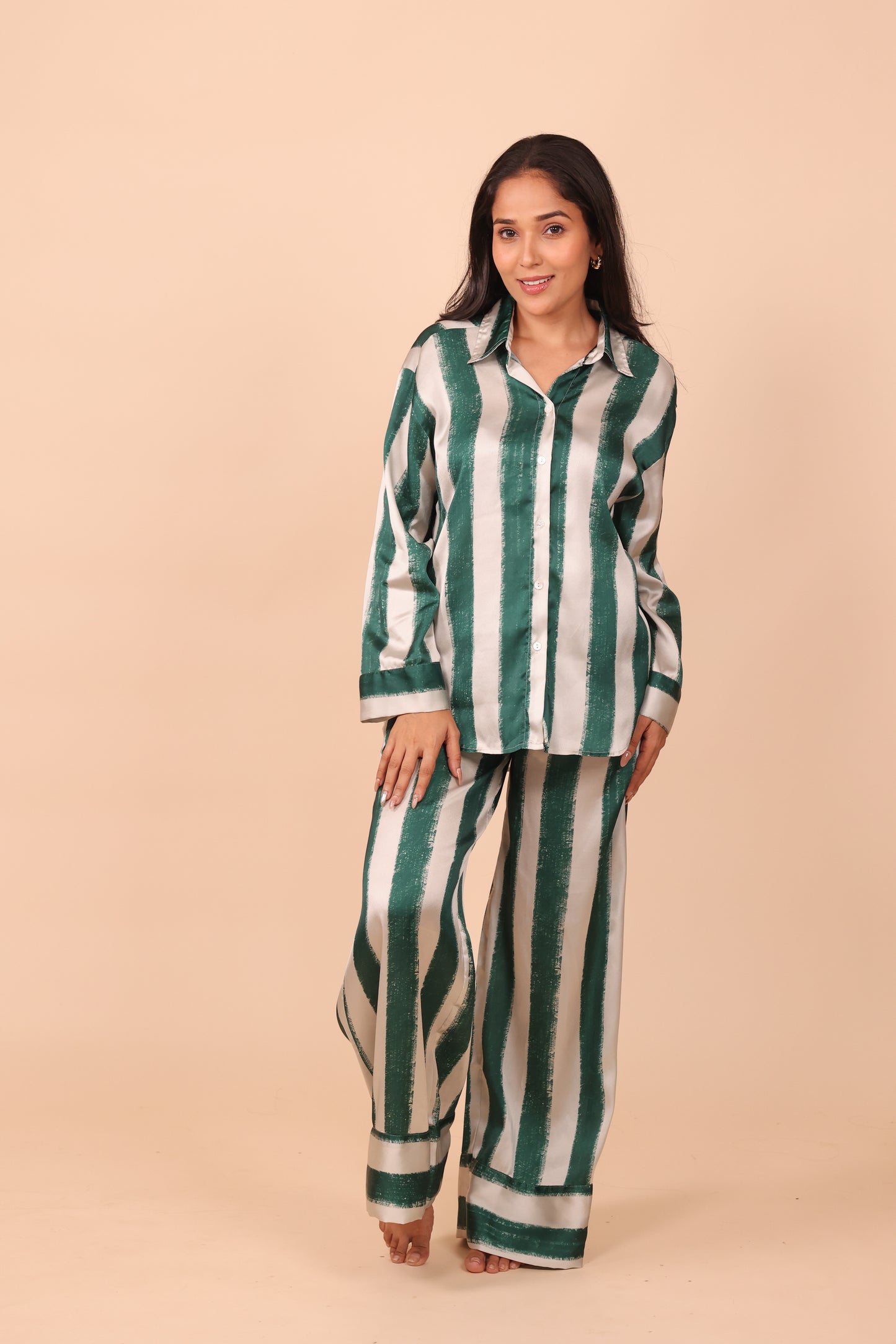 Green Slate Wide Leg PJ Set | Masha at Broadway