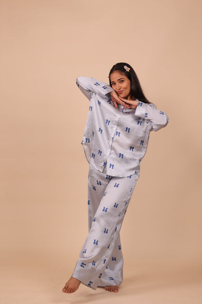 Lil Bows Wide Leg PJ Set | Masha at Broadway