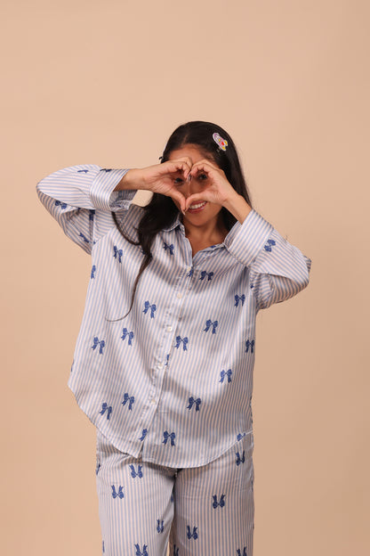Lil Bows Wide Leg PJ Set | Masha at Broadway