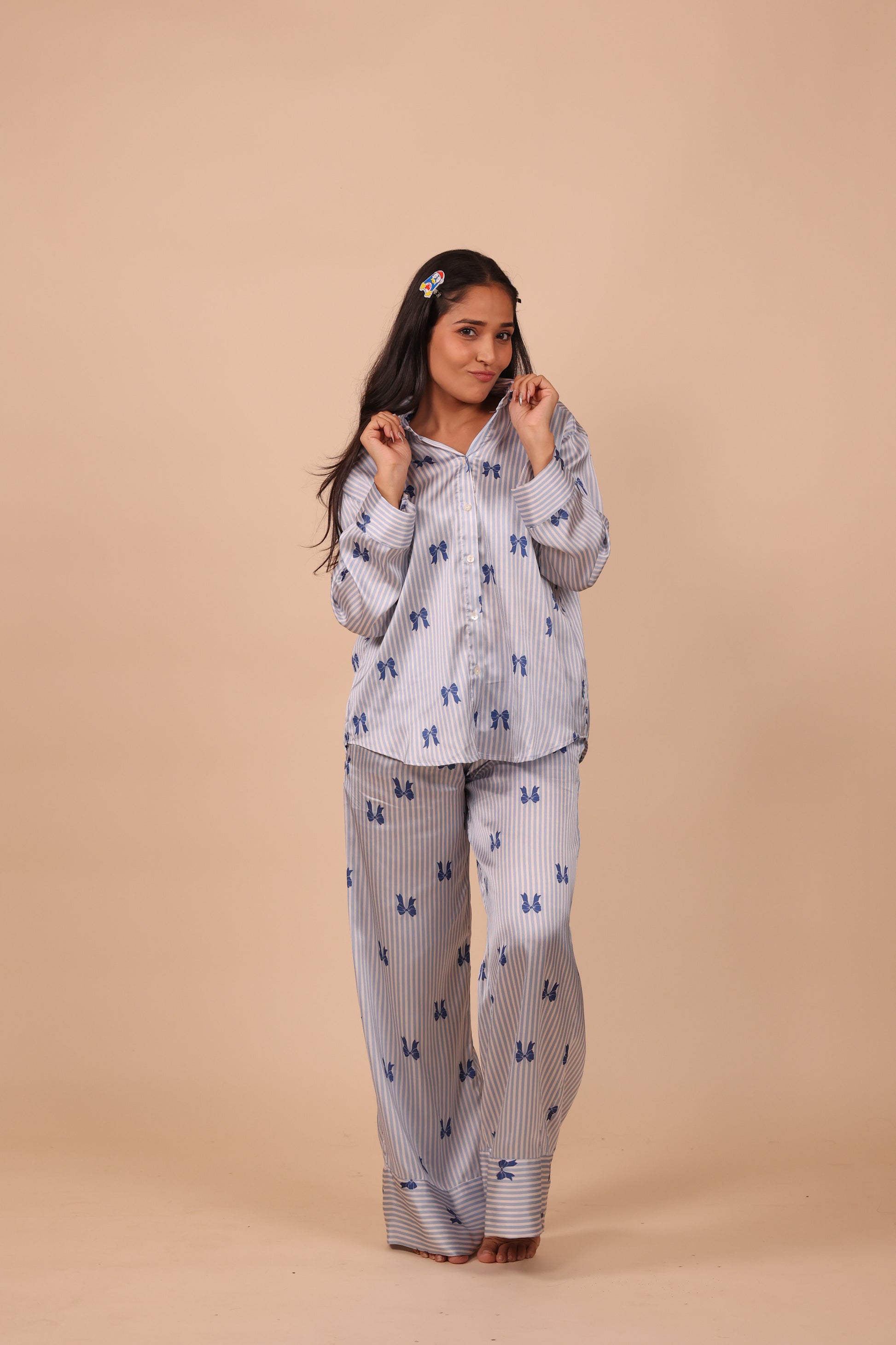 Lil Bows Wide Leg PJ Set | Masha at Broadway
