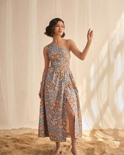 Tushita Mehta in our Kiara Printed Dress | Style Island at Broadway