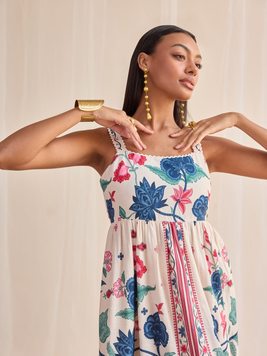 Tushita Mehta in Kaitlyn Printed Maxi | Style Island at Broadway