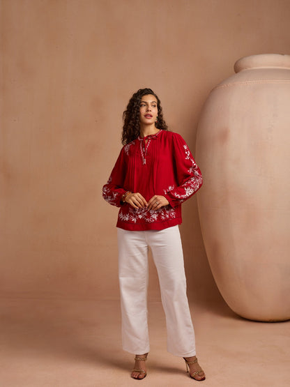 Julianne Embroidered Top | Style Island at Broadway