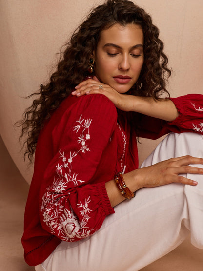 Julianne Embroidered Top | Style Island at Broadway