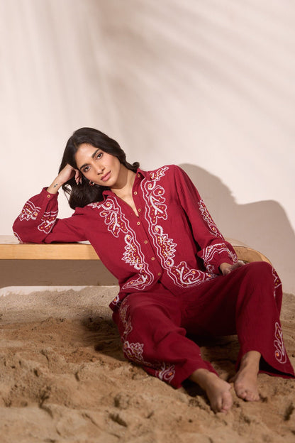 Jemma Embroidered Co-ord set | Style Island at Broadway