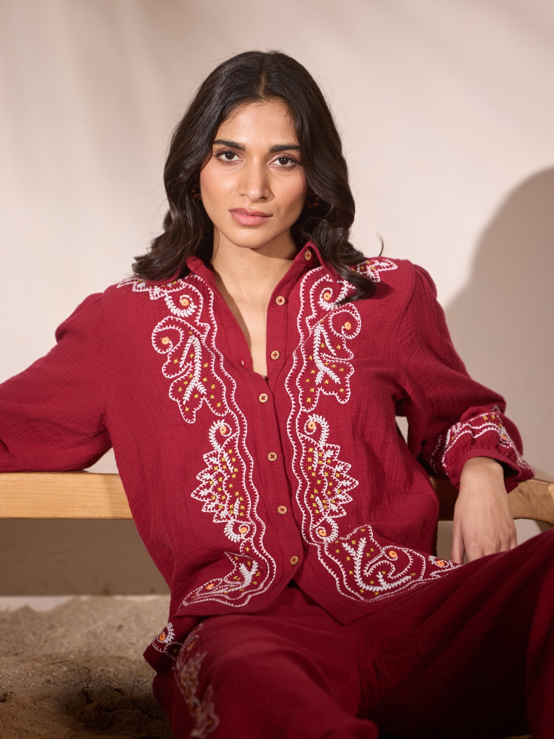 Jemma Embroidered Co-ord set | Style Island at Broadway