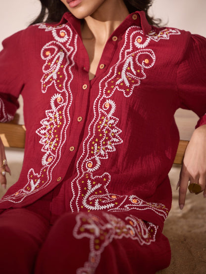 Jemma Embroidered Co-ord set | Style Island at Broadway