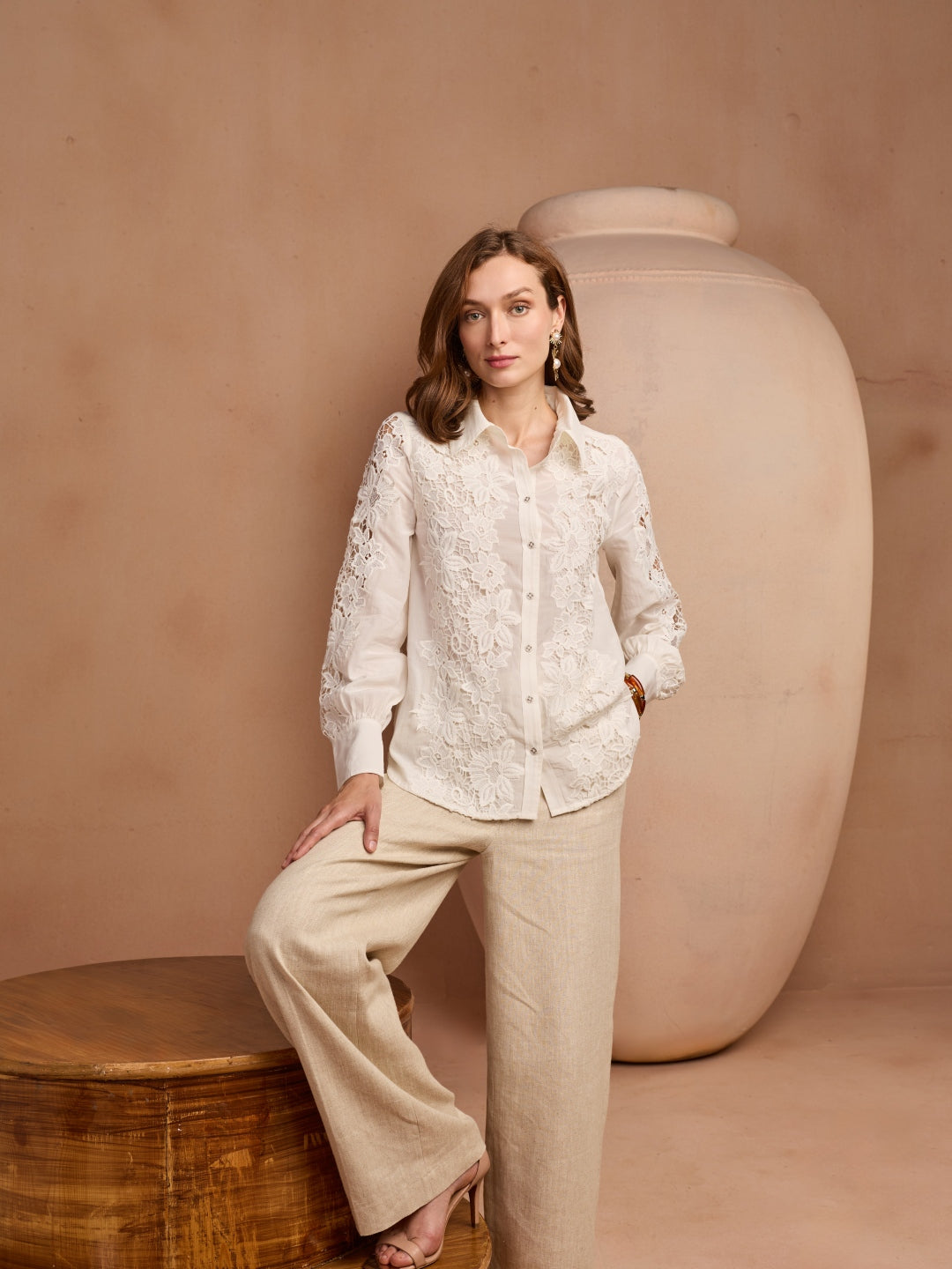 Cheryl Lace Shirt | Style Island at Broadway
