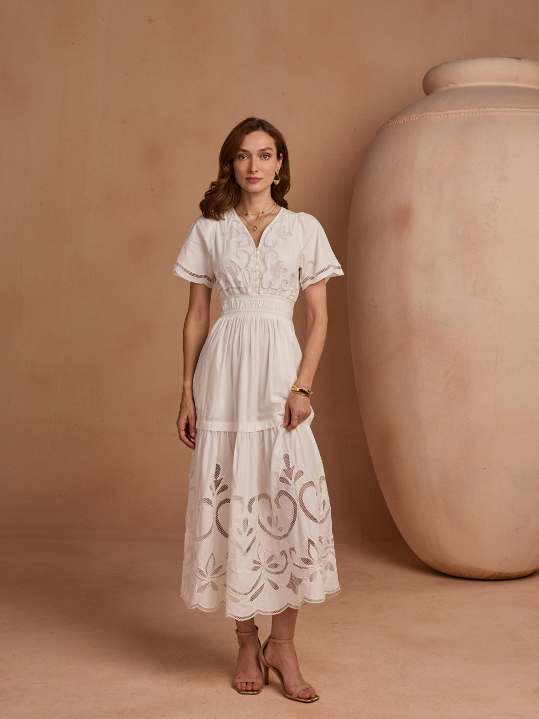 Ava Cutwork Dress | Style Island at Broadway