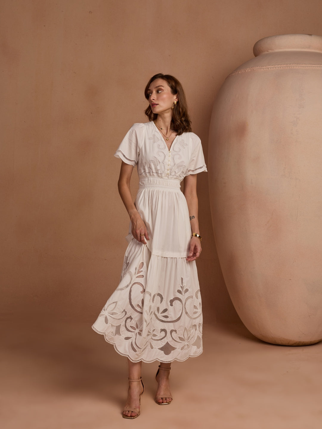 Ava Cutwork Dress | Style Island at Broadway