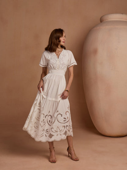 Ava Cutwork Dress | Style Island at Broadway