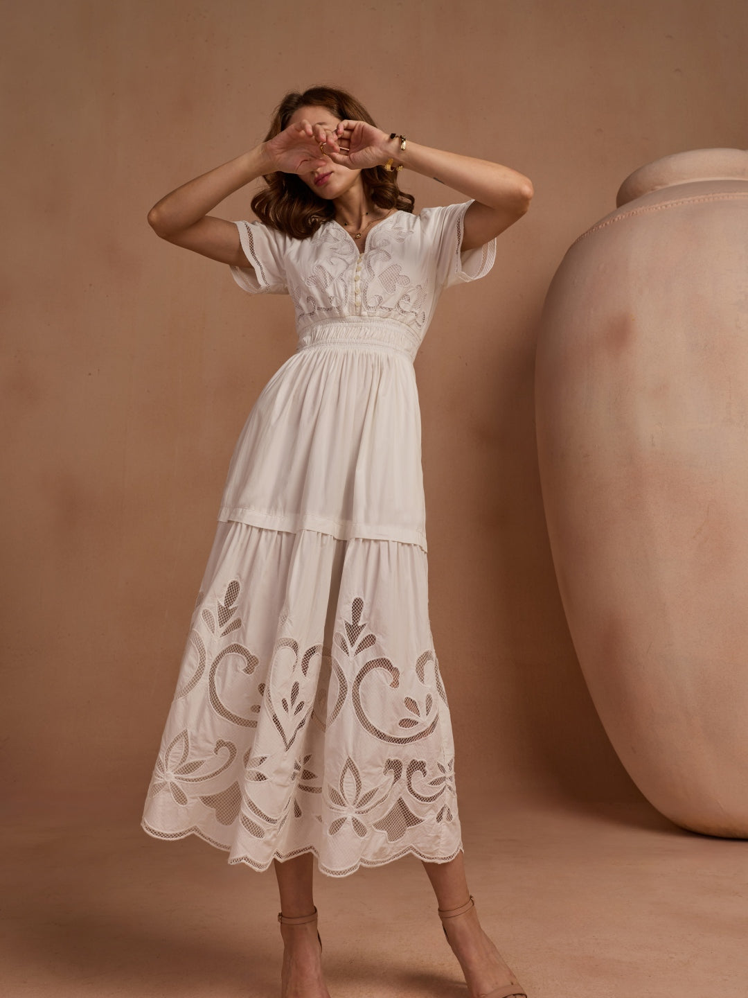 Ava Cutwork Dress | Style Island at Broadway