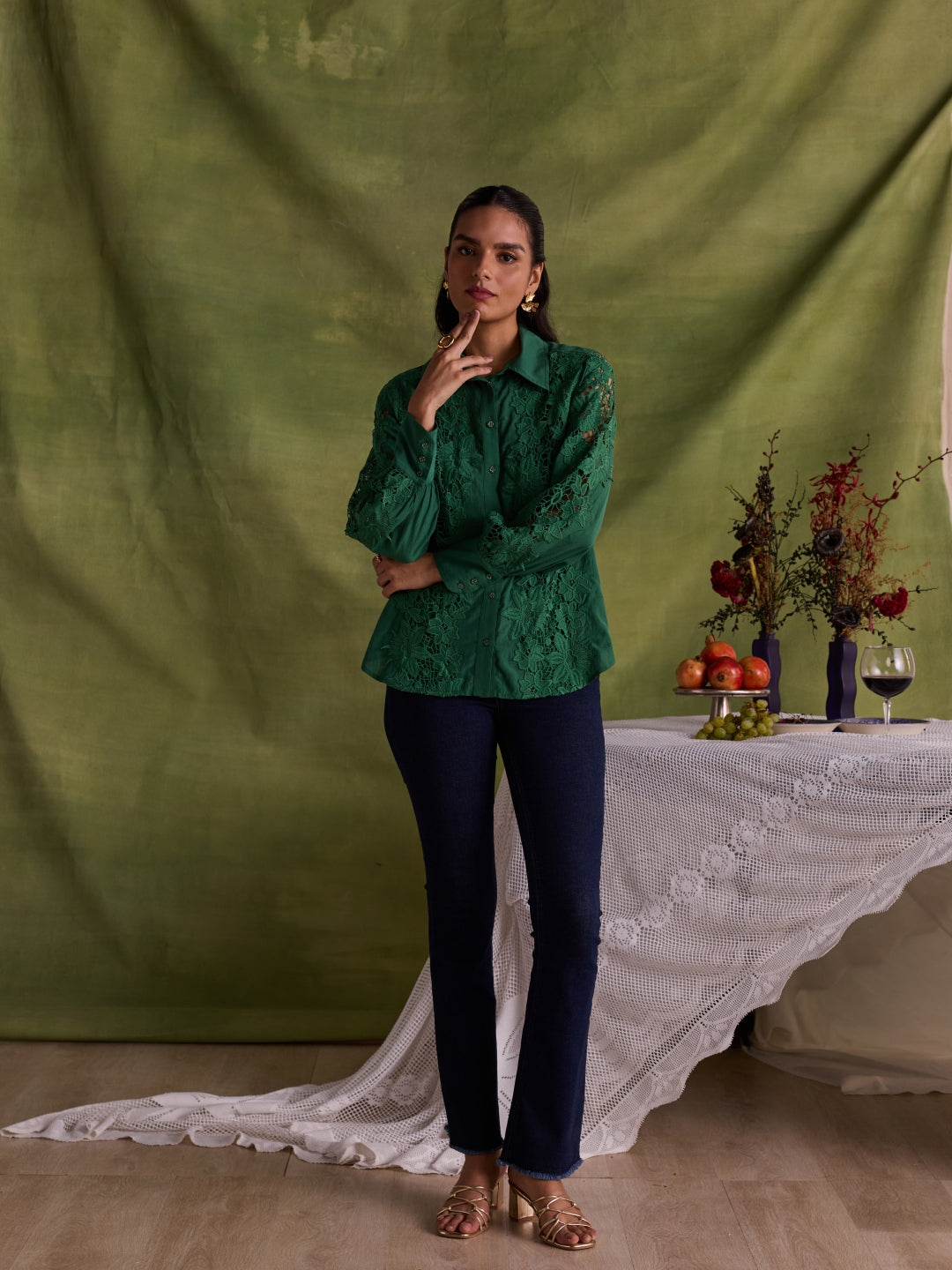 Cheryl Lace Shirt | Style Island at Broadway