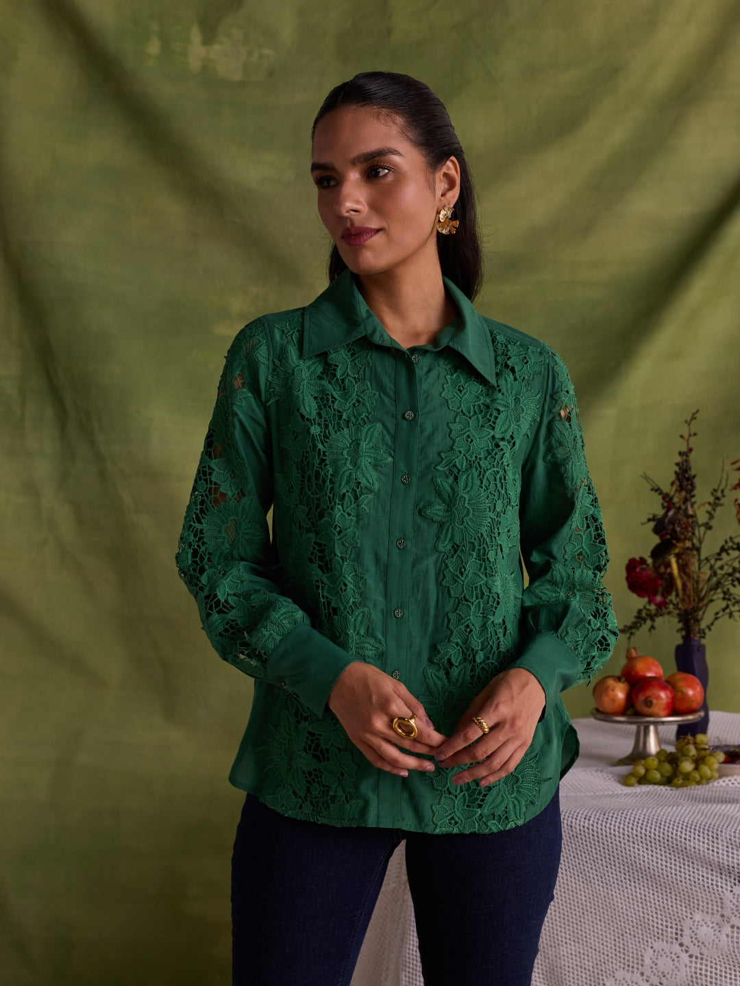 Cheryl Lace Shirt | Style Island at Broadway