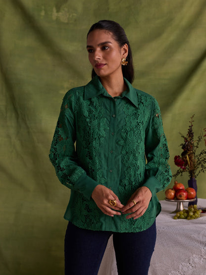 Cheryl Lace Shirt | Style Island at Broadway