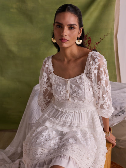 Evelyn 3D Floral Dress