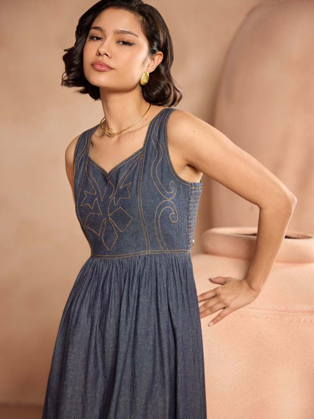 Hailey Denim Maxi | Style Island at Broadway