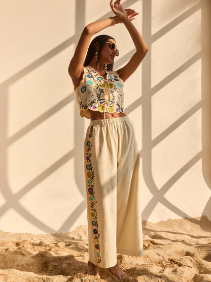 Margot Embroidered Pants | Style Island at Broadway