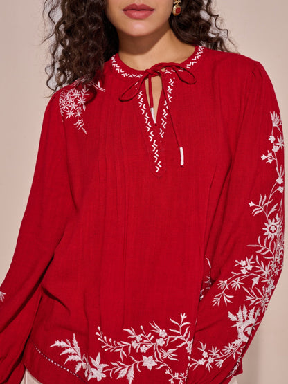 Julianne Embroidered Top | Style Island at Broadway