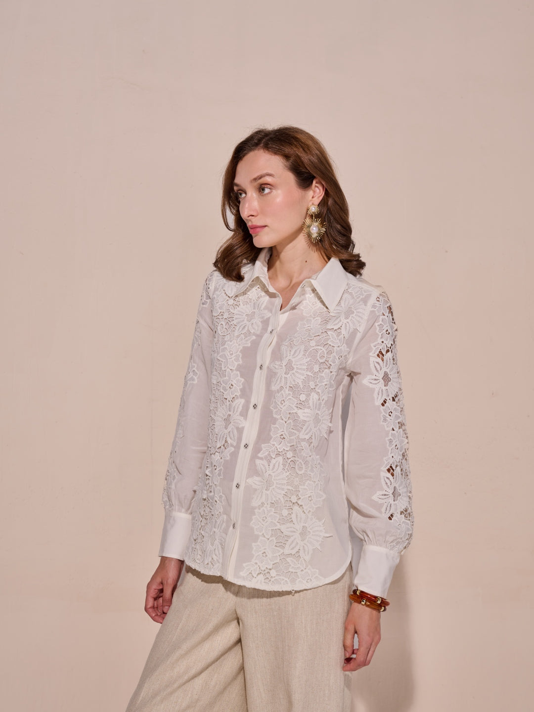 Cheryl Lace Shirt | Style Island at Broadway