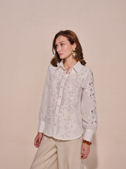 Cheryl Lace Shirt | Style Island at Broadway