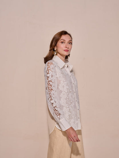 Cheryl Lace Shirt | Style Island at Broadway