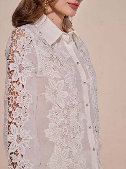Cheryl Lace Shirt | Style Island at Broadway