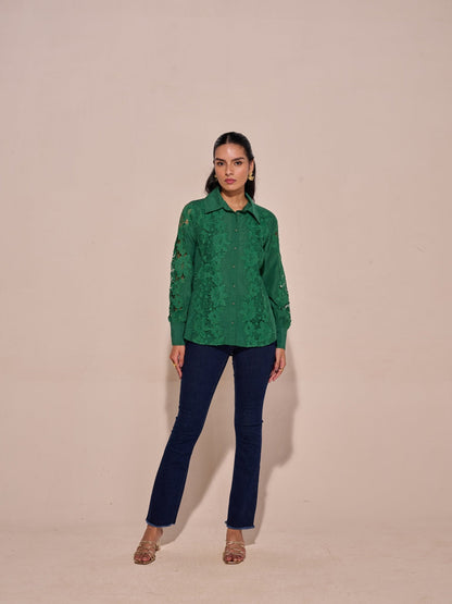 Cheryl Lace Shirt | Style Island at Broadway