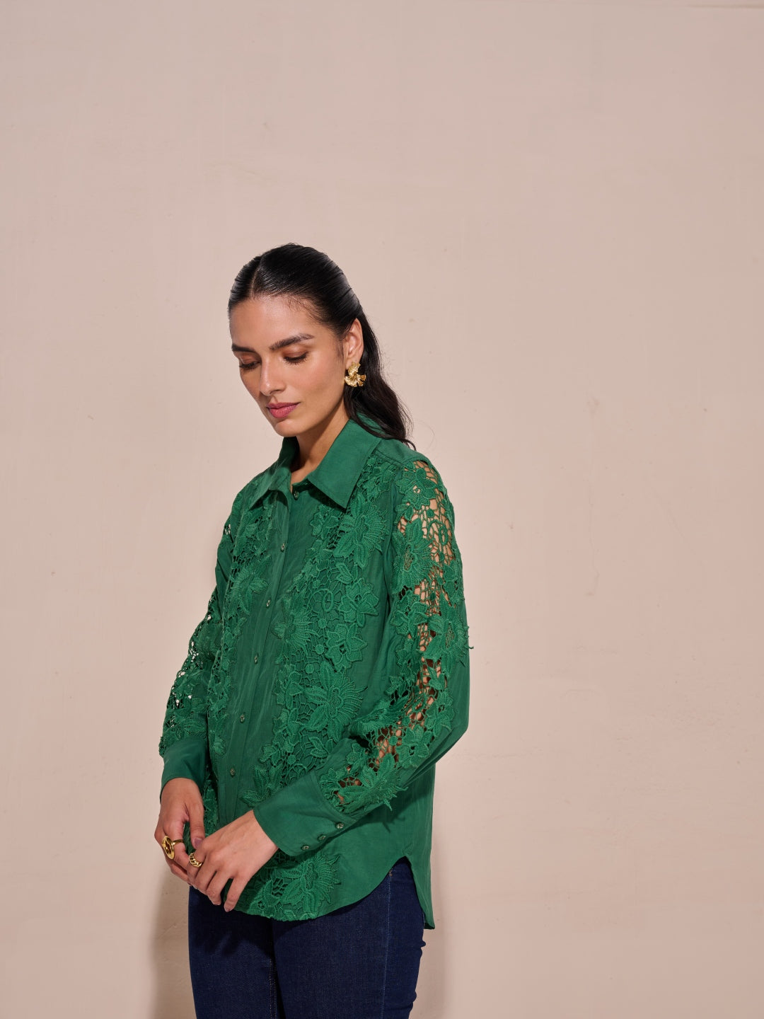 Cheryl Lace Shirt | Style Island at Broadway