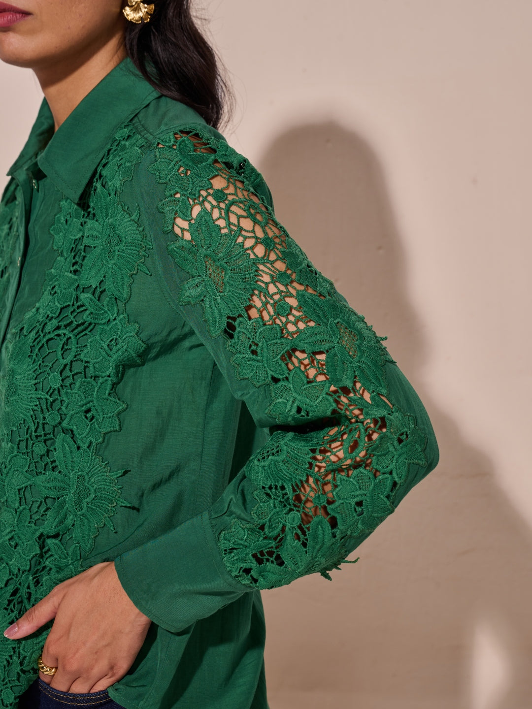 Cheryl Lace Shirt | Style Island at Broadway