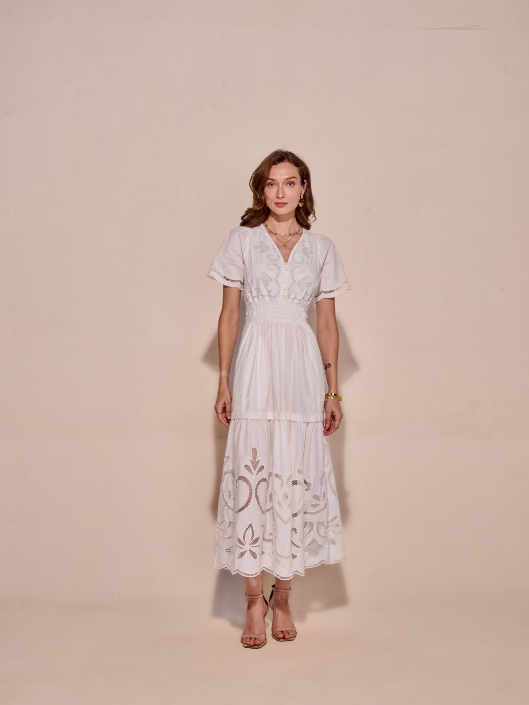 Ava Cutwork Dress | Style Island at Broadway