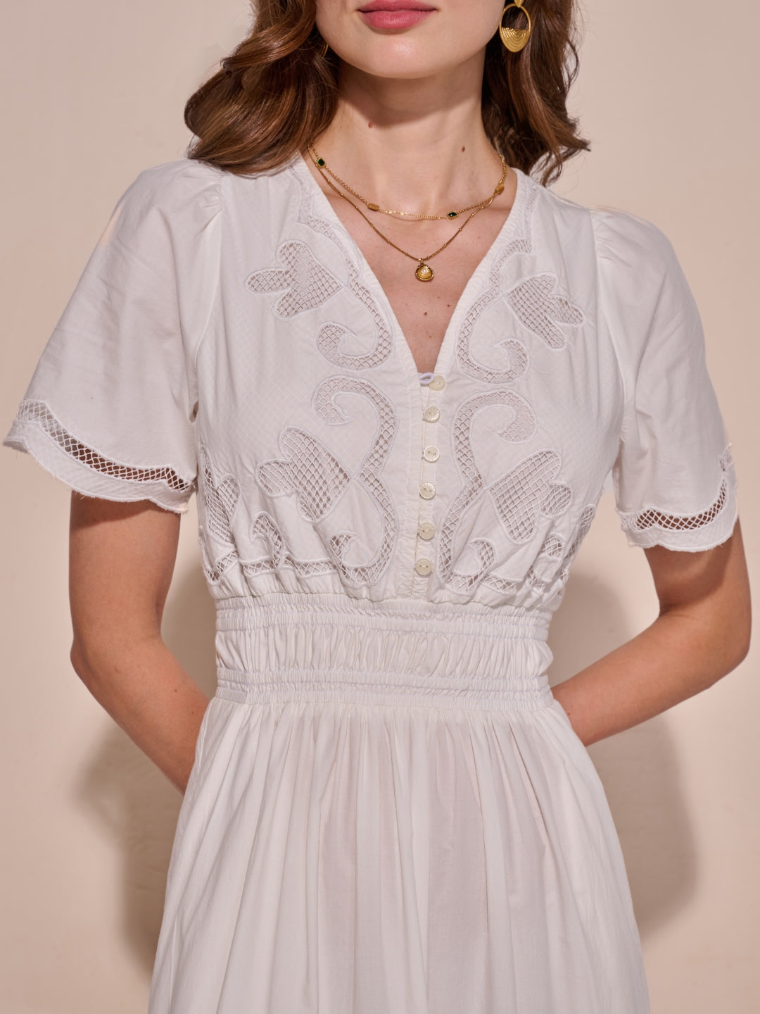 Ava Cutwork Dress | Style Island at Broadway