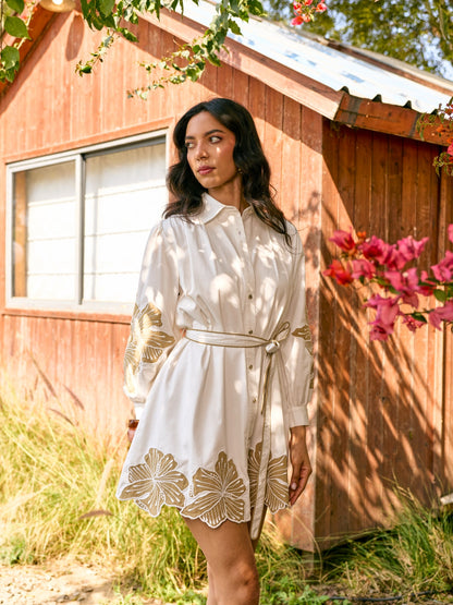Willow Applique Shirt Dress