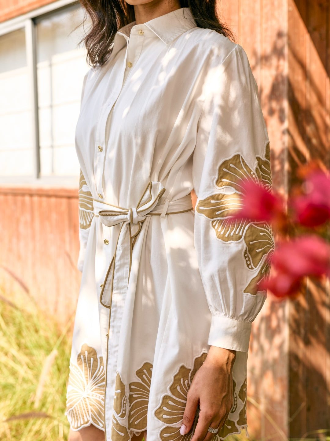 Willow Applique Shirt Dress