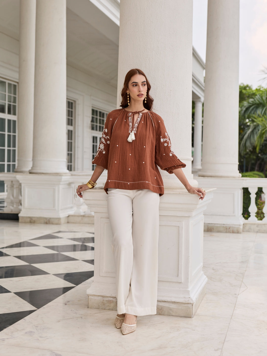 Hannah Embroidered Top | Style Island at Broadway