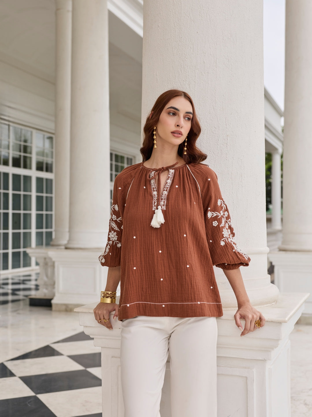 Hannah Embroidered Top | Style Island at Broadway