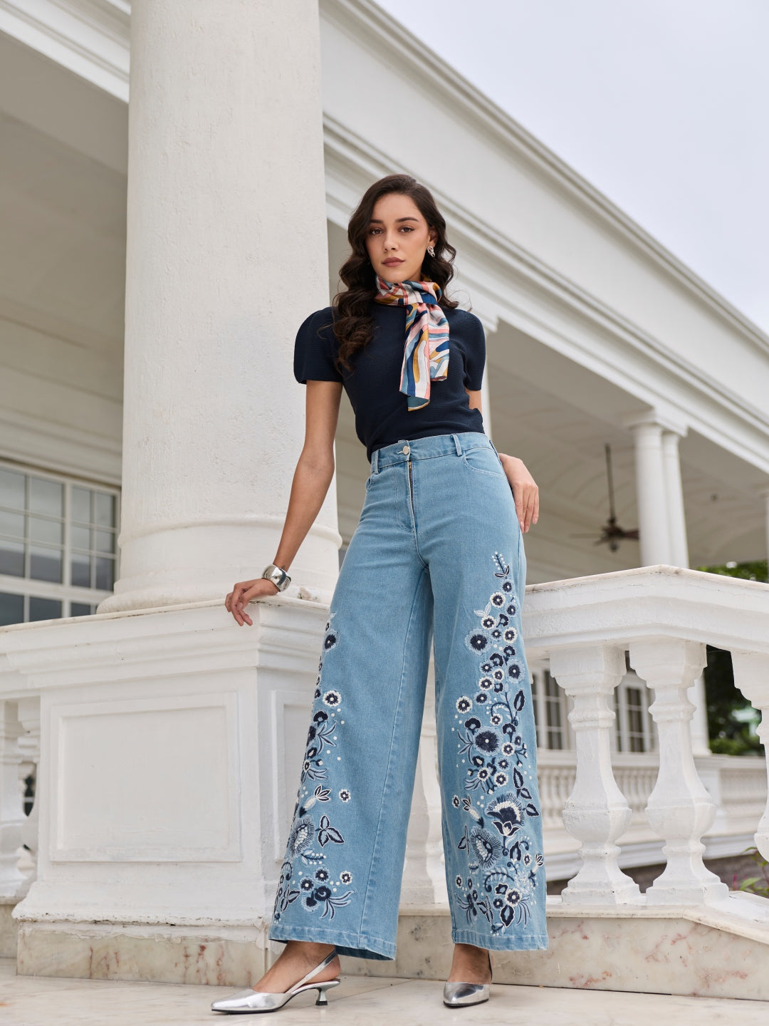 Charlotte Embroidered Jeans | Style Island at Broadway