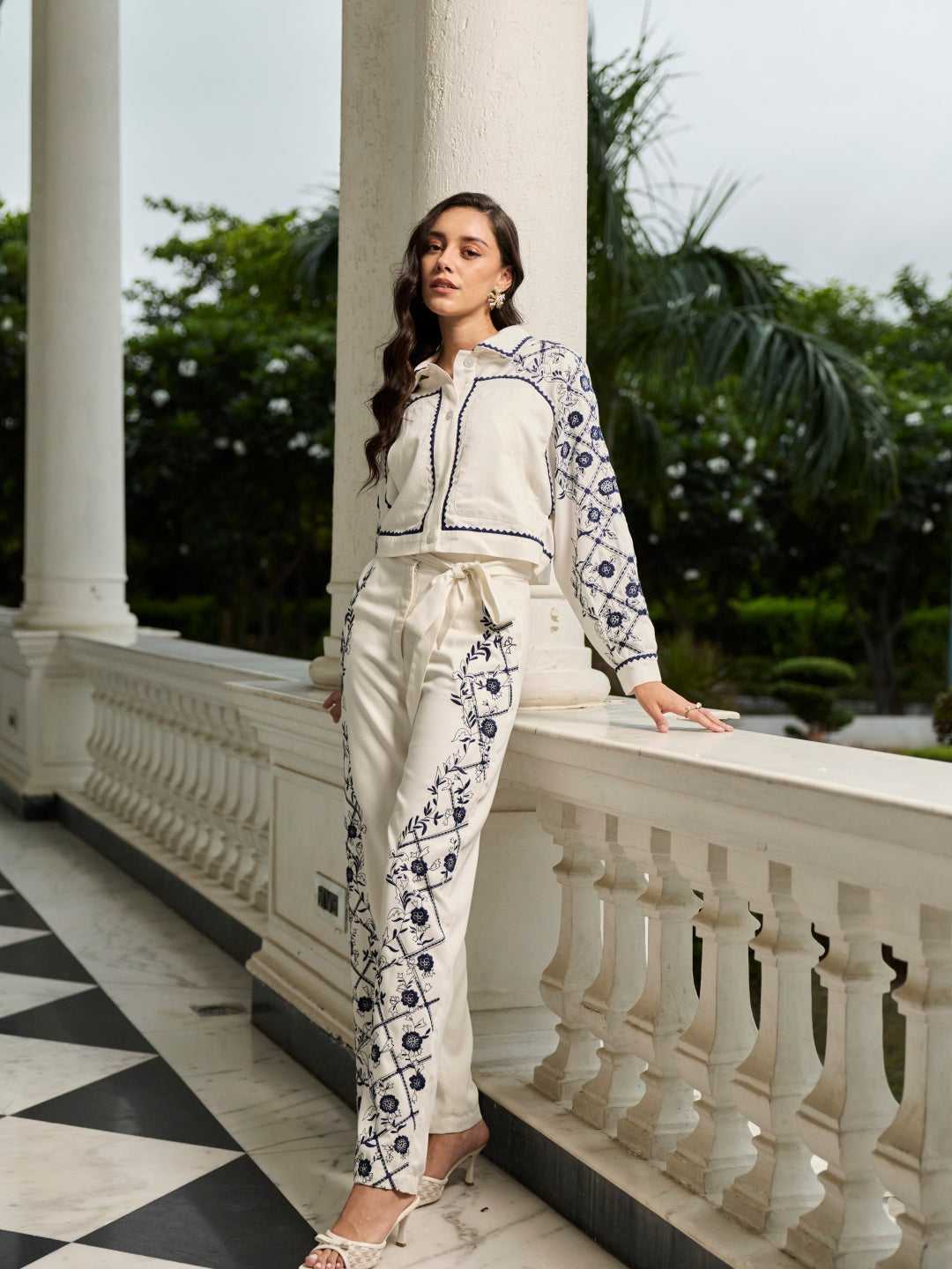 Natalie Embroidered Pants | Style Island at Broadway