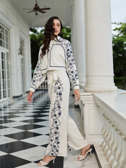 Natalie Embroidered Pants | Style Island at Broadway