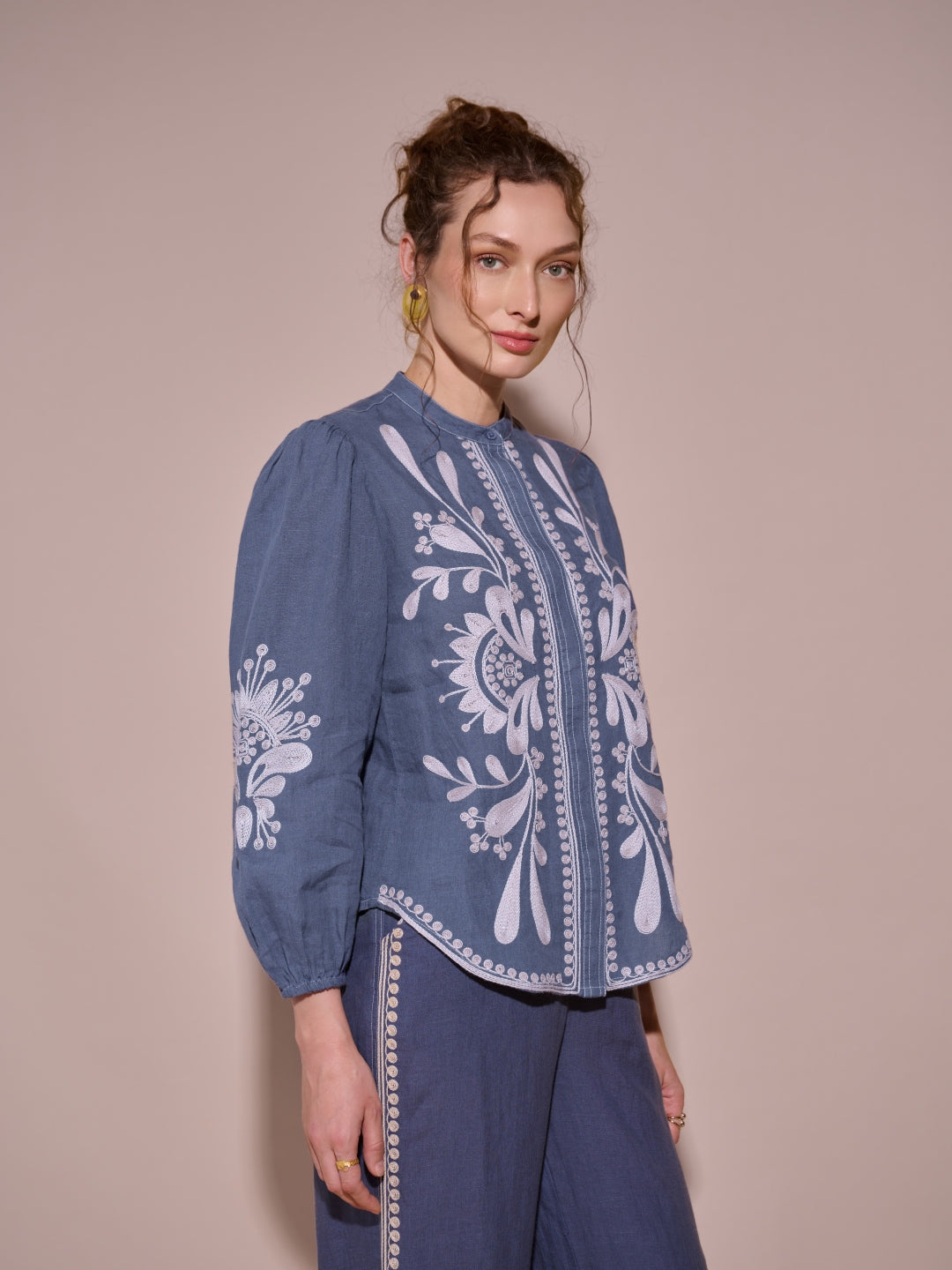 Sera 100% Linen Blouse
