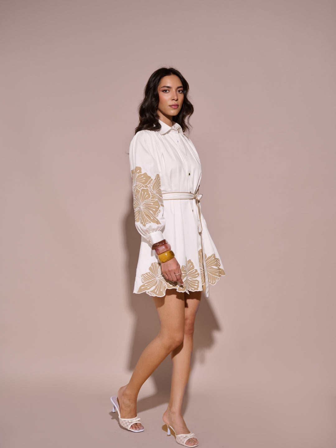 Willow Applique Shirt Dress