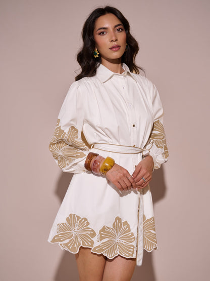 Willow Applique Shirt Dress