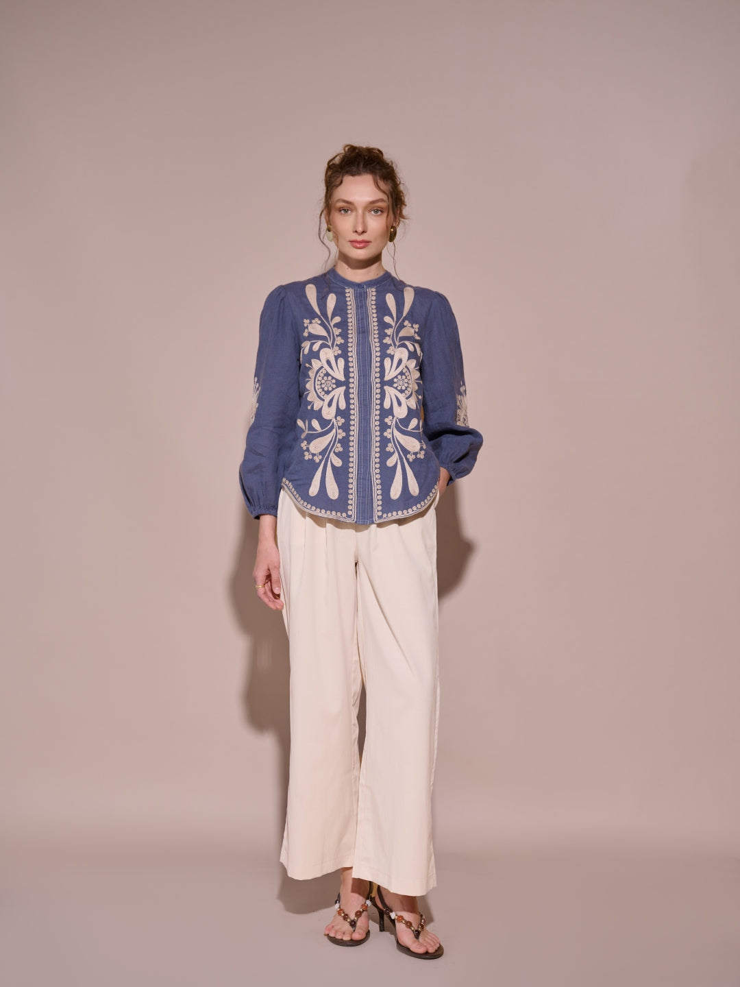 Sera 100% Linen Blouse