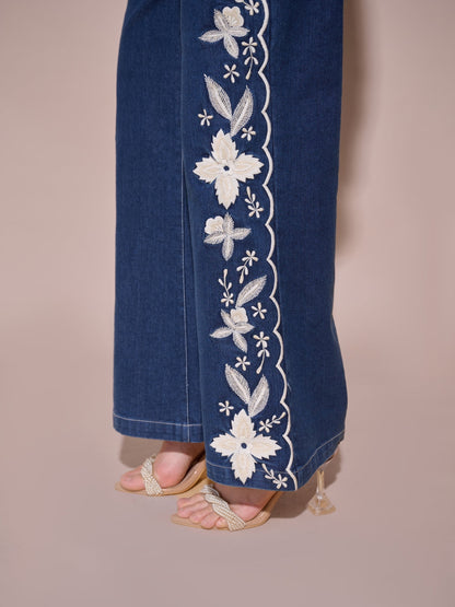 Millie Embroidered Denim Jeans
