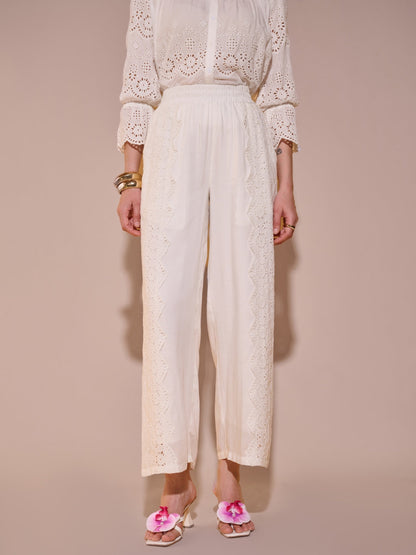 Alba Schiffli Pants | Style Island at Broadway