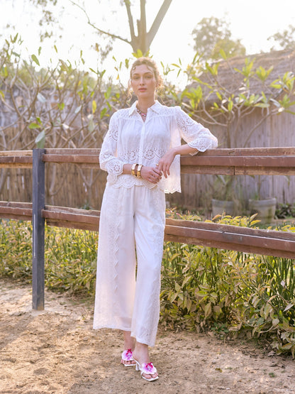 Alba Schiffli Pants | Style Island at Broadway