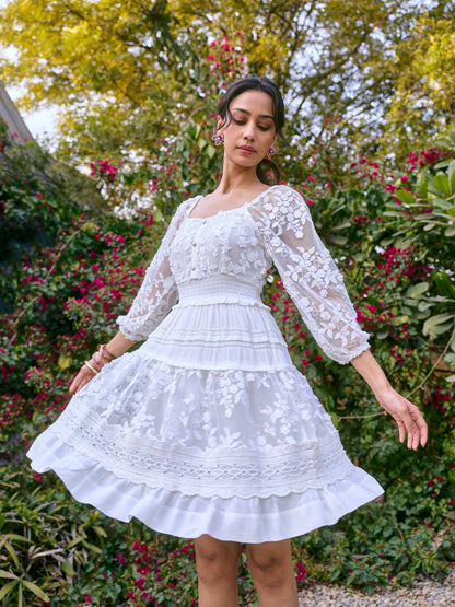 Evelyn 3D Floral Dress