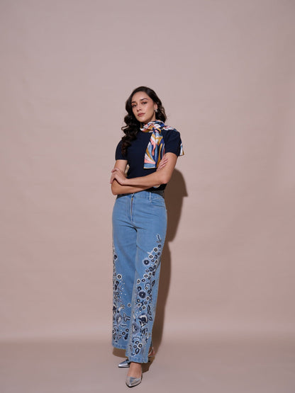 Charlotte Embroidered Jeans | Style Island at Broadway