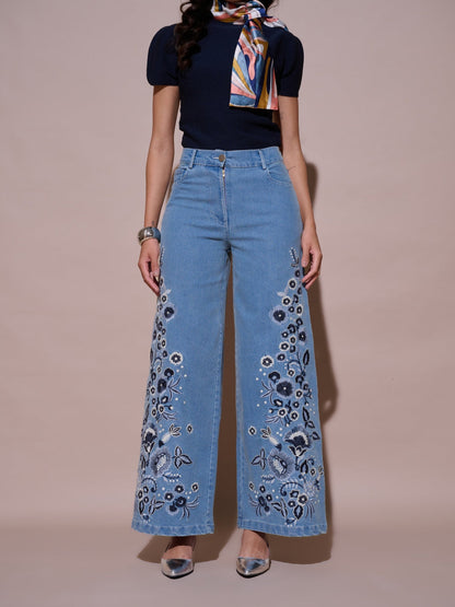 Charlotte Embroidered Jeans | Style Island at Broadway